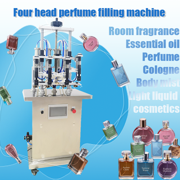 Four head perfume filling machine