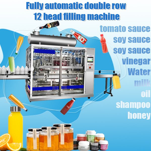 Fully automatic double row 12 head filling machine