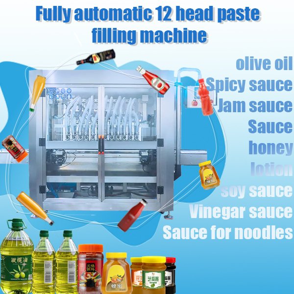 Fully automatic 12 head paste filling machine