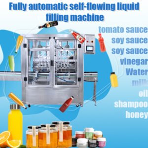 Fully automatic self-flowing liquid filling machine