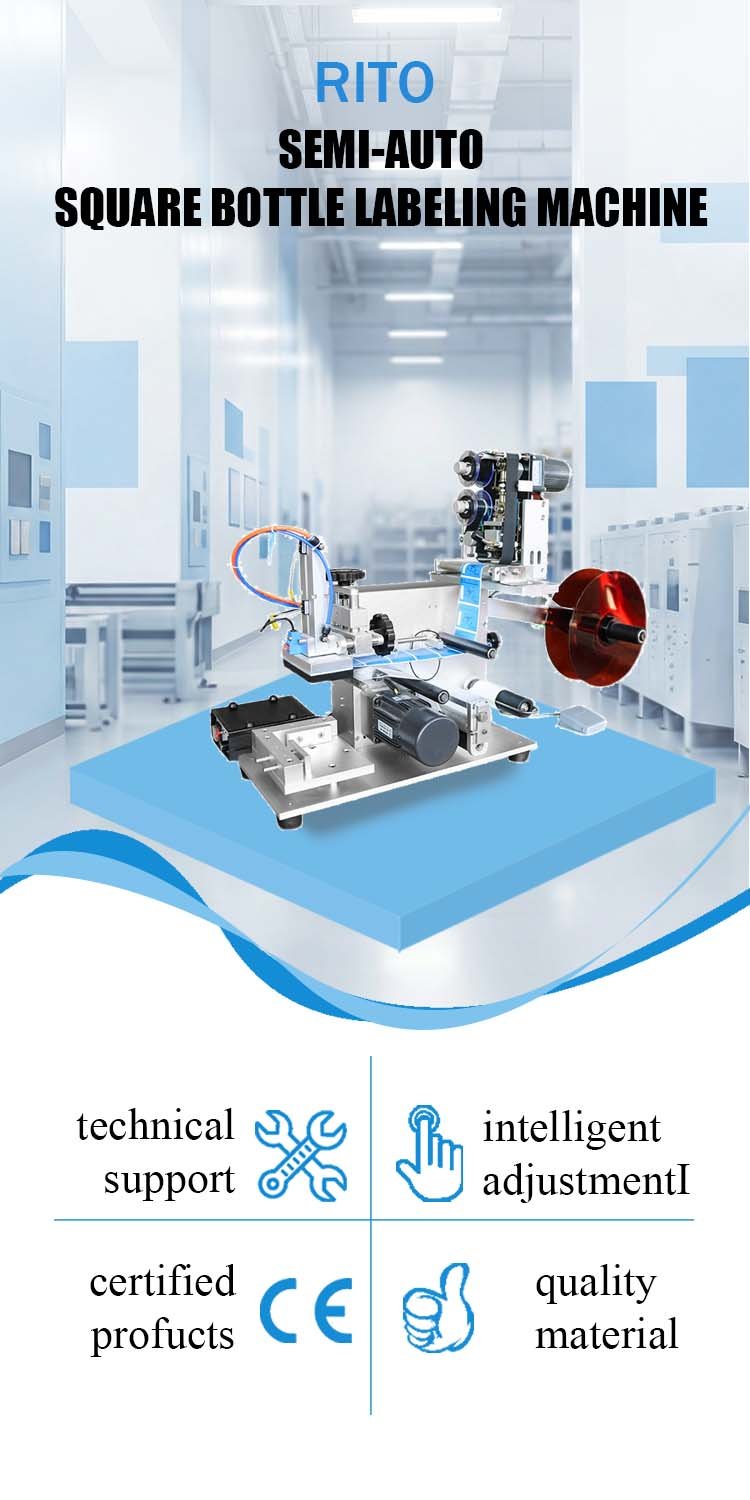 Square Labeling Machine Semi-Automatic Square Bottle Labeling Machine – Rito – Expert Liquid ...