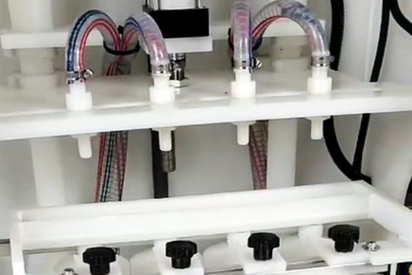 A filling machine with a protective safety enclosure