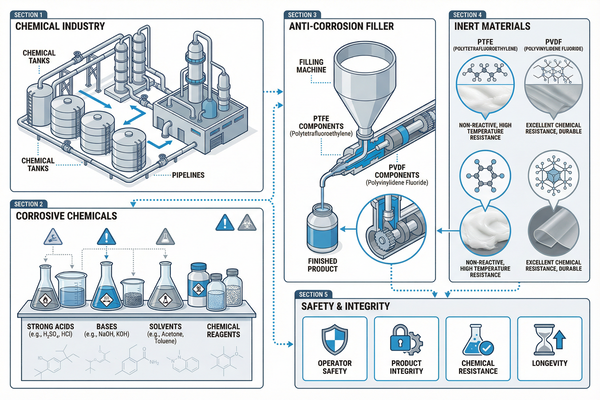 An automated filling line for chemical containers