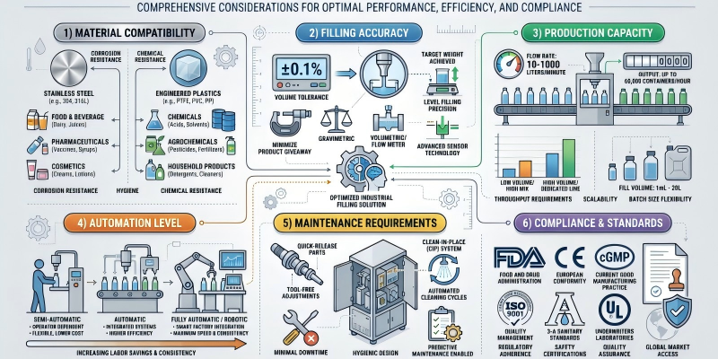 What are the key factors to consider when choosing an automatic liquid filling machine for industrial applications?