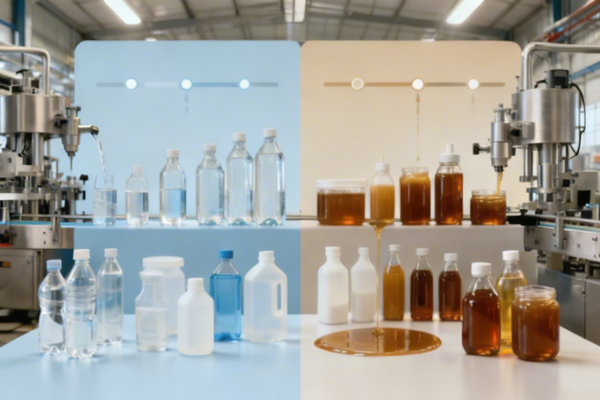 Comparing low and high viscosity liquids
