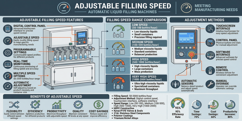 Can the filling speed be modified in an Automatic Liquid Filling Machines to meet certain manufacturing needs?