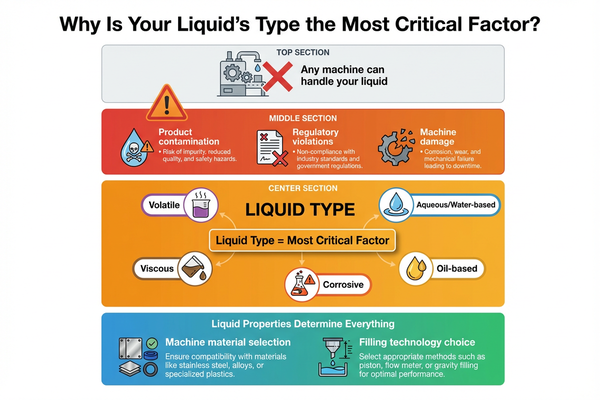 A close-up of a stainless steel filling nozzle dispensing a clear liquid