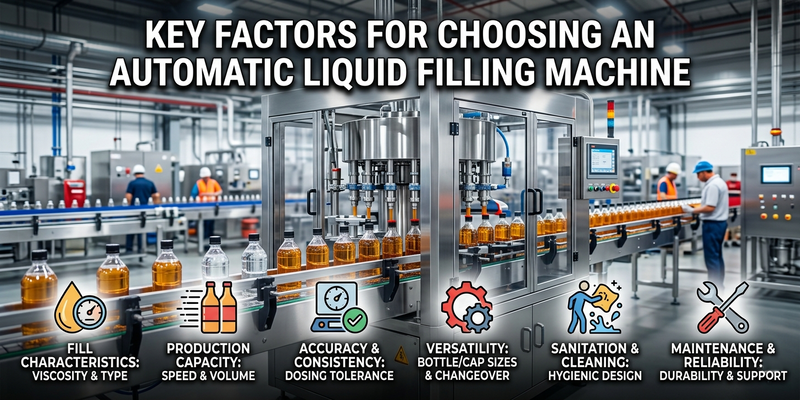 What are the key factors to consider when choosing an automatic liquid filling machine for industrial applications?