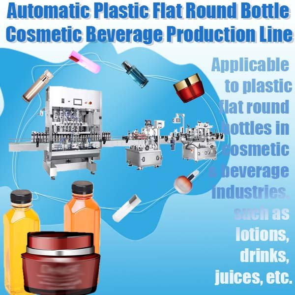 Fully Automatic Filling Capping and Labeling Line for Plastic Flat and Round Bottles