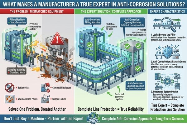 An integrated production line with a filling and capping machine