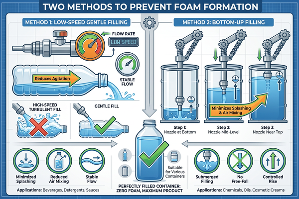 A corrosion-resistant filling machine handling foaming liquid
