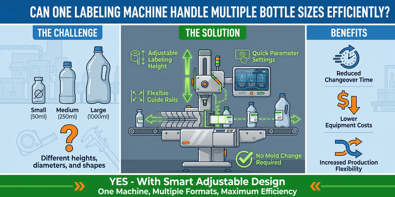 Can One Labeling Machine Handle Multiple Bottle Sizes Efficiently?