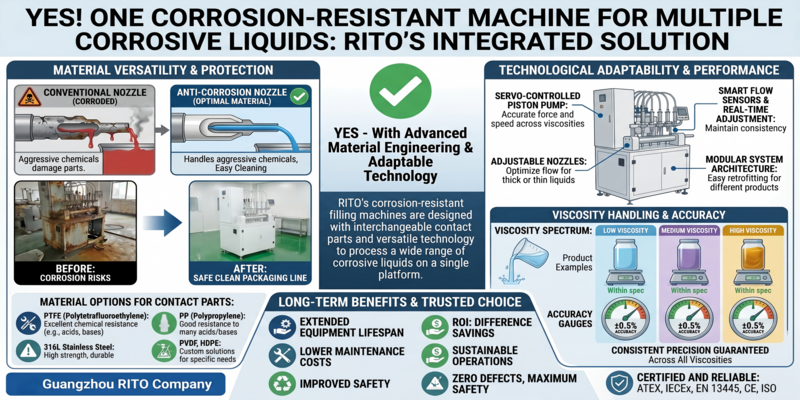 Can different corrosive liquids be processed on the same corrosion-resistant filling machine?