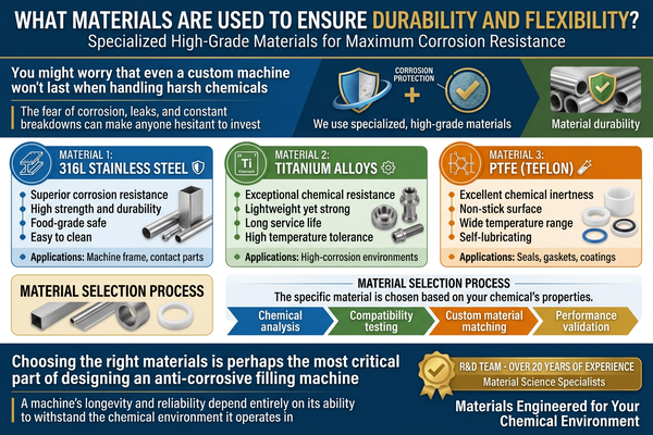 Close-up of corrosion-resistant metal parts